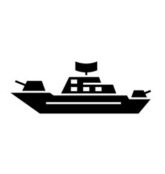 Battleship Black Icon On White