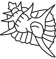 Murex Sea Shell Beach Line Icon