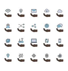 Online Network Icons Set