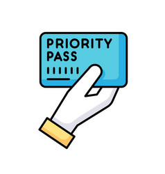 Priority Pass Rgb Color Icon Boarding Ticket