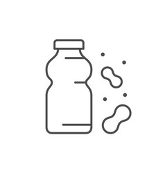 Probiotic Yogurt Line Outline Icon