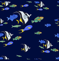 Fish Seamless Pattern With Moorish Idol