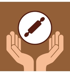 Hand Holding Rolling Pin