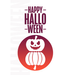 Happy Halloween Holiday Concept Template For