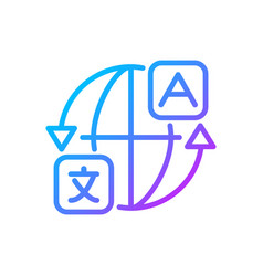 Machine Translation Software Gradient Linear Icon