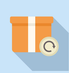 Parcel Box Icon Flat Store Gift