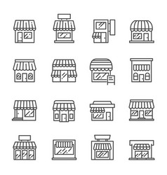 Shop Or Store Line Icon Set