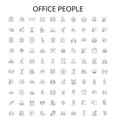 Office People Outline Icons Collection Office