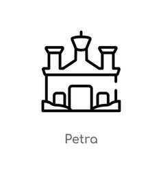 Outline Petra Icon Isolated Black Simple Line