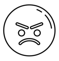 Rage Emoji Icon Outline Style