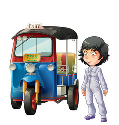 Thai Driver And Tuk Tuk