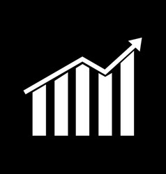 Growth bar chart icon Royalty Free Vector Image