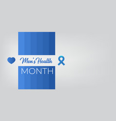 Mens Health Month Concept Horizontal Banner Design