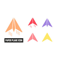 Flat Paper Plane Icon Symbol