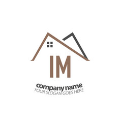 Initial Letter Im Home Logo Design Template