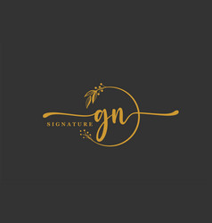 Luxury Gold Signature Initial G N Logo Design