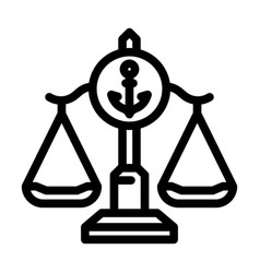 Maritime Law Regulations Line Icon