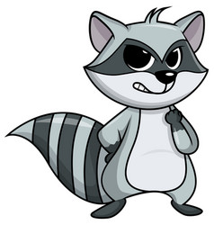 Mean Raccoon Character Cartoon Clip Art