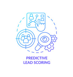 Predictive Lead Scoring Blue Gradient Concept Icon