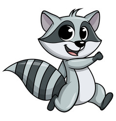 Running Raccoon Character Cartoon Clip Art