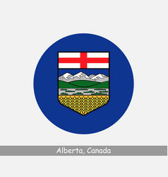 Alberta Canada Round Circle Flag