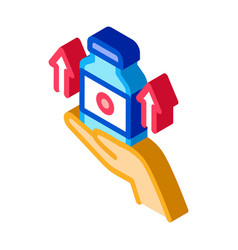 Jar Vitamins To Enhance Immunity Isometric Icon