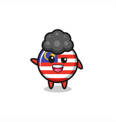 Malaysia Flag Character As The Afro Boy