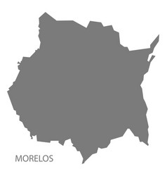 Morelos Mexico Map Grey