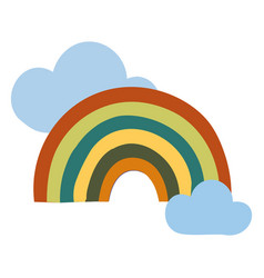 Rainbow And Clouds Icon