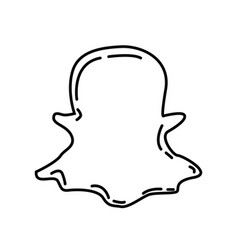 Snapchat Icon Doodle Hand Drawn Or Black Outline