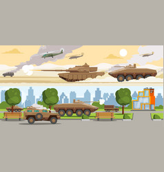 Military Equipment Horizontal Banners