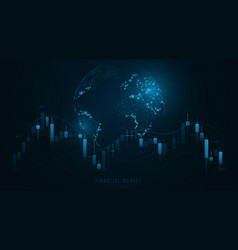 Chart Of Investment Financial Data With Glowing