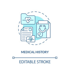 Medical History Blue Concept Icon