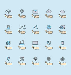 Online Network Icons Set