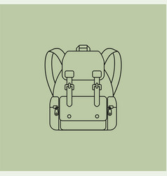 School Bag Line Icon