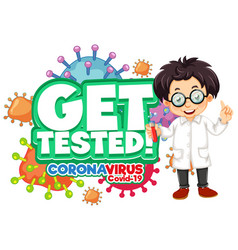 Get Tested Font In Cartoon Style With A Doctor