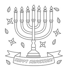 Happy Hanukkah Coloring Page For Kids