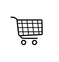 Shop Cart Black Icon Buy Trolley Basket