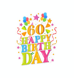 60th Happy Birthday Celebration Design