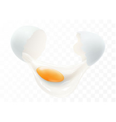 A Broken White Egg Isolated On Transparent