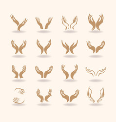 Elegant Hands Design Elements Icons