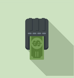 Bank Teller Cash Icon Flat Style