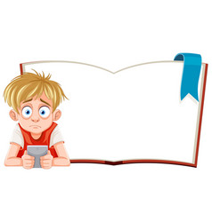 Cartoon Boy Looking Tired With Book And Game