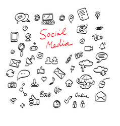 Line Art Social Media Set Hand Drawn