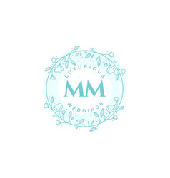 Mm Initials Letter Wedding Monogram Logos