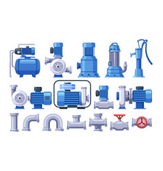 Water Supply System Consists Of Pipes Pumps