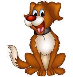 Cute little dog cartoon expression Royalty Free Vector Image