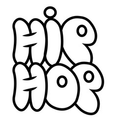 Hip Hop Graffiti Label Style Letter Logo Hip Hop