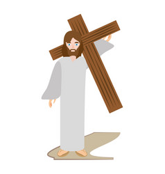 Jesus Carrying Cross Vector Images (66)