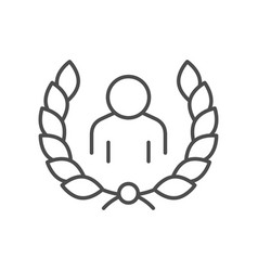 Person Award Line Outline Icon